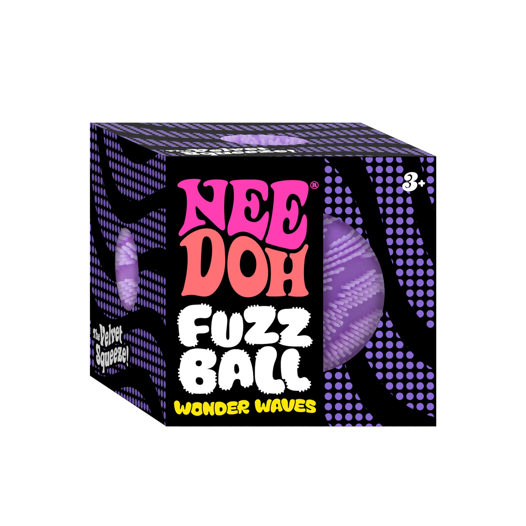 Schylling NeeDoh Fuzz Ball Wonder Waves - Sensory Toy with a Velvet Texture and Soft Cloud Squish - Image 4