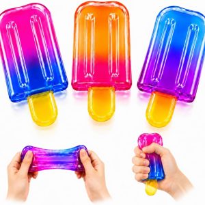 3 Pack Popsicle Squishy Toys ?C Slow Rising Ice Cream Stress Relief Fidget Squeeze Ball. Summer Party Favor & Birthday Gift for Kids Adults. Soft Sensory Desk Toy : Toys & Games