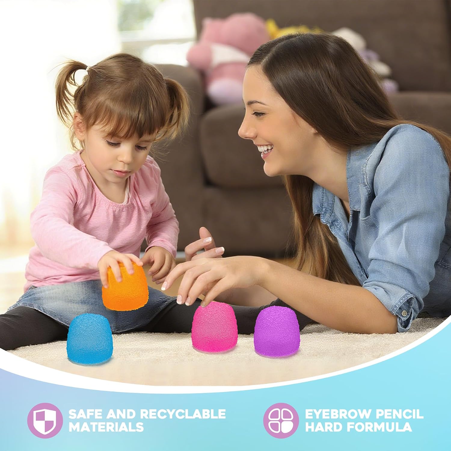 Stress Balls-Gumdrop Squishy Stress for Kids and Adults. Super Solid Squeeze Ball. Sensory for Stress Relief. Birthday. Easter Basket Stuffers and Party Favors(Pink) : Toys & Games - Image 8