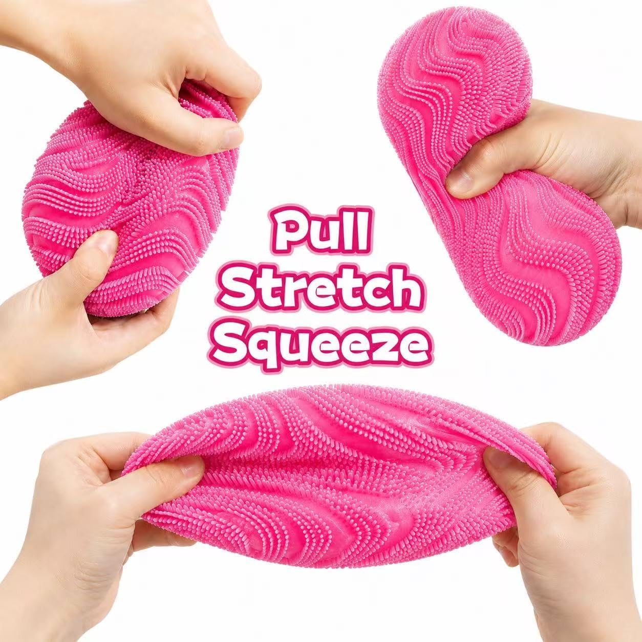 Fuzz Ball Squishy Stress Ball.Soft Fidget Squishy Fuzz Squeeze Ball for Adults.Anxiety Stress Relief Toys.Party Favors Gift for Adults (Pink Ball) : Toys & Games - Image 3