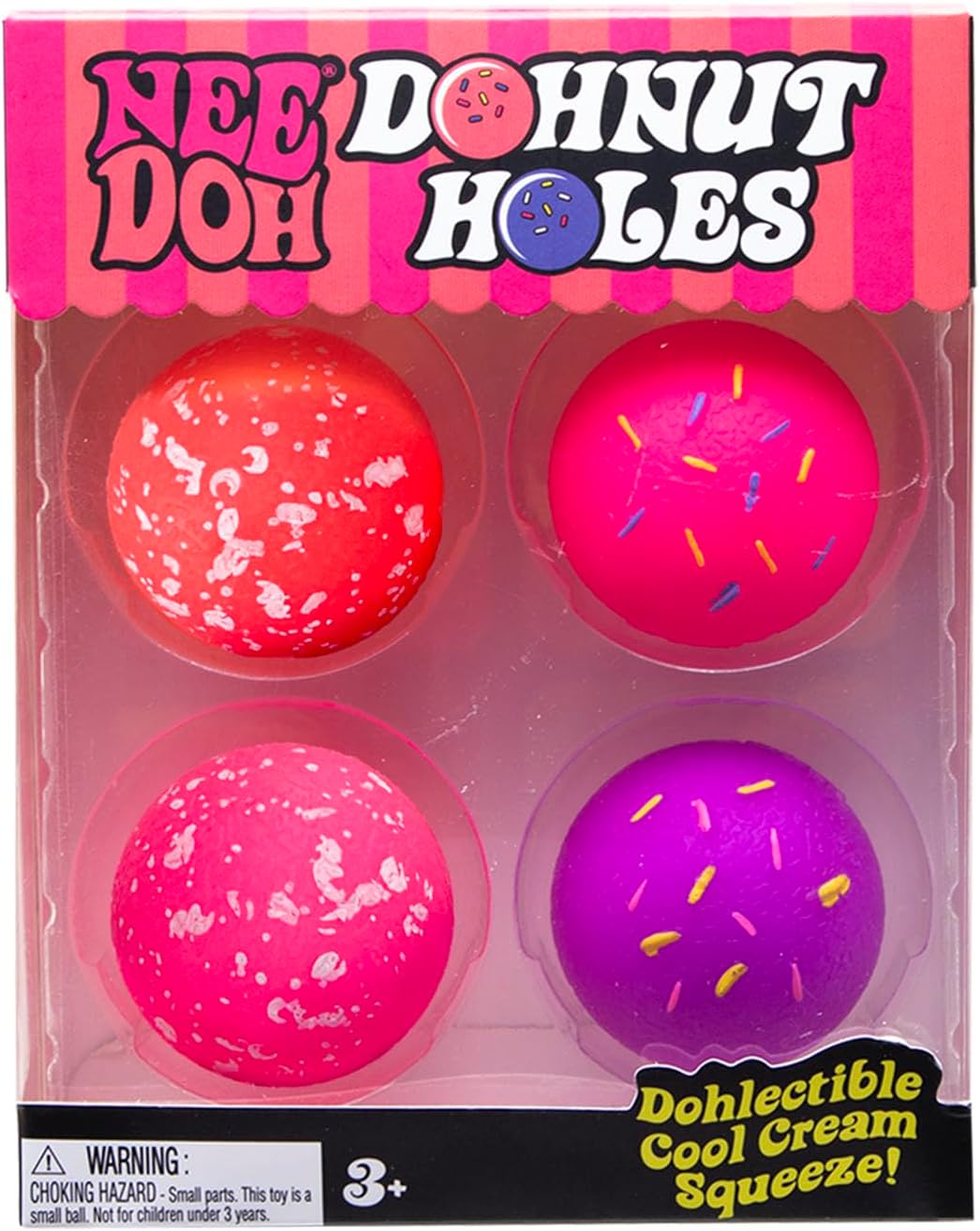 Schylling NeeDoh Dohnut Hole Needoh 4 Pack - Sensory Squeeze Toy - 1.5 in Diameter - Colors May Vary : Toys & Games - Image 2