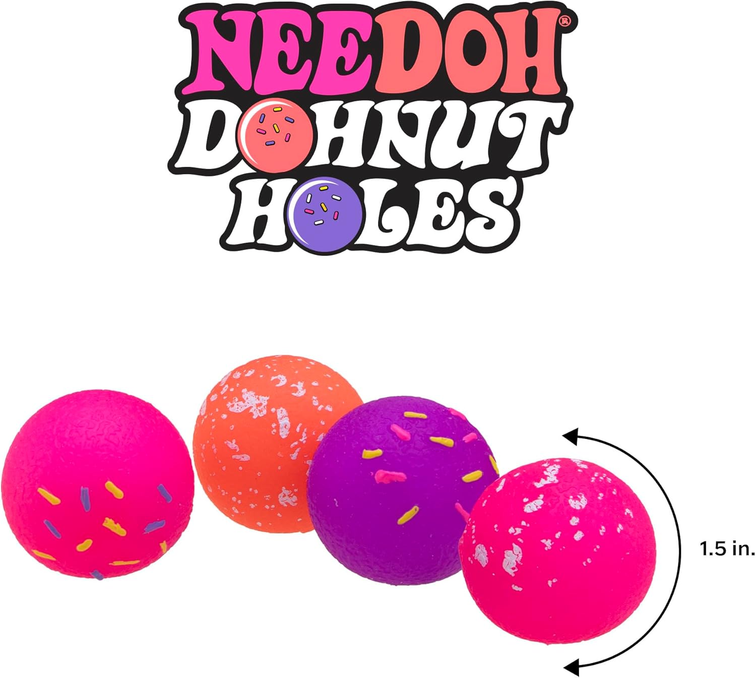 Schylling NeeDoh Dohnut Hole Needoh 4 Pack - Sensory Squeeze Toy - 1.5 in Diameter - Colors May Vary : Toys & Games - Image 4