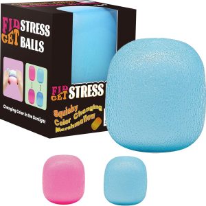 Fidget Toys Stress Balls for Kids & Adults - Changes Color in The Sun -Slow Rise Dough Ball - Fidgets for Classroom - Squishy Fidget Toys Stretchy Squeeze Stress Relief Balls for Anxiety (Dough Blue) : Toys & Games