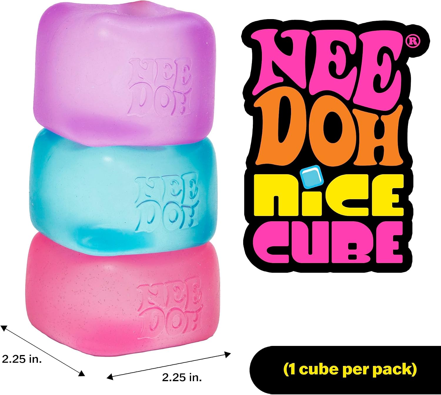 Schylling NeeDoh Nice Cube -Sensory Squeeze Toy with Super Solid Squish - 2.25 Cube : Toys & Games - Image 4