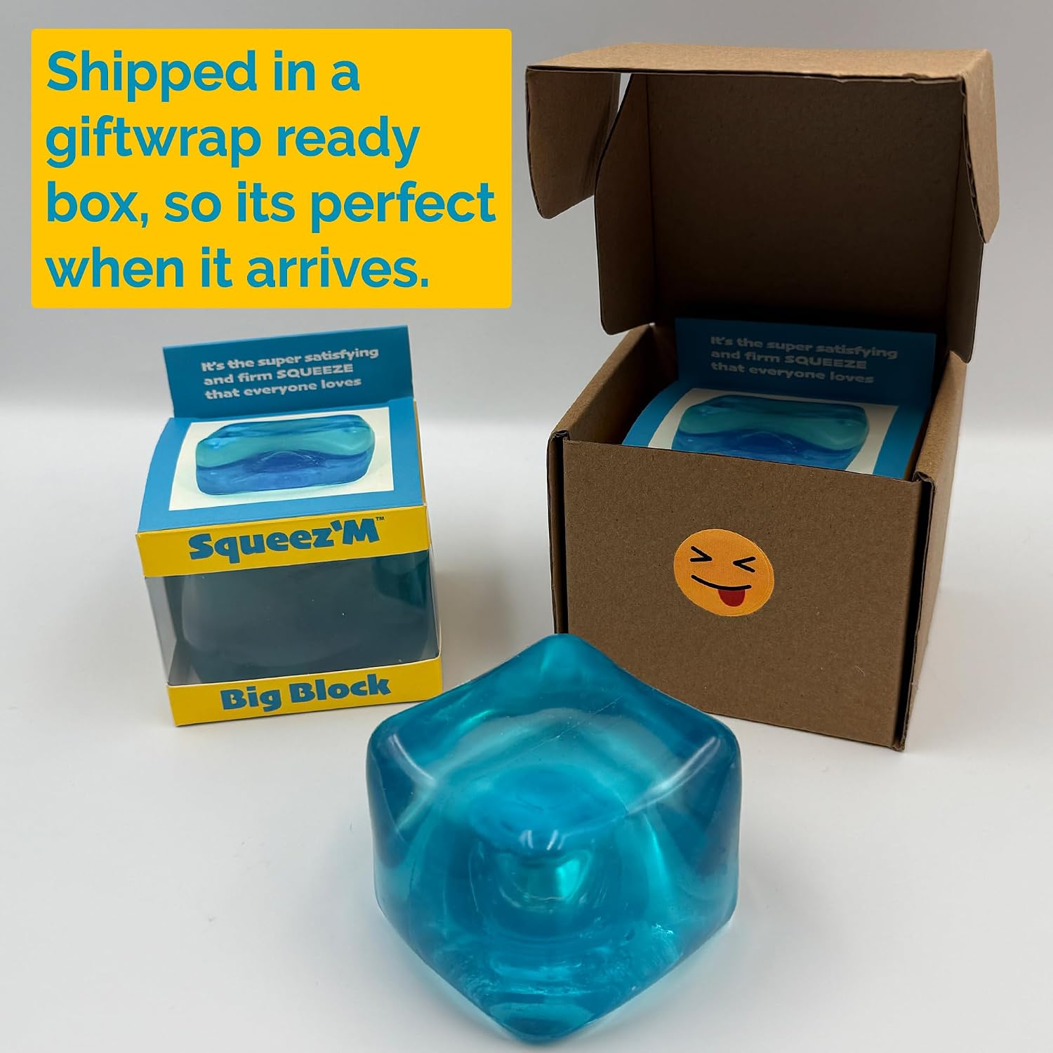 Premium Original Big Block Squeez'M Cube ?C 35% Larger Than The Standard Squishy Cube. Sensory Fidget Toy for Kids & Adults. Stress Relief. Focus & Play ?C Durable. Gift-Ready ?C ASTM Certified 3+ : Toys & Games - Image 6