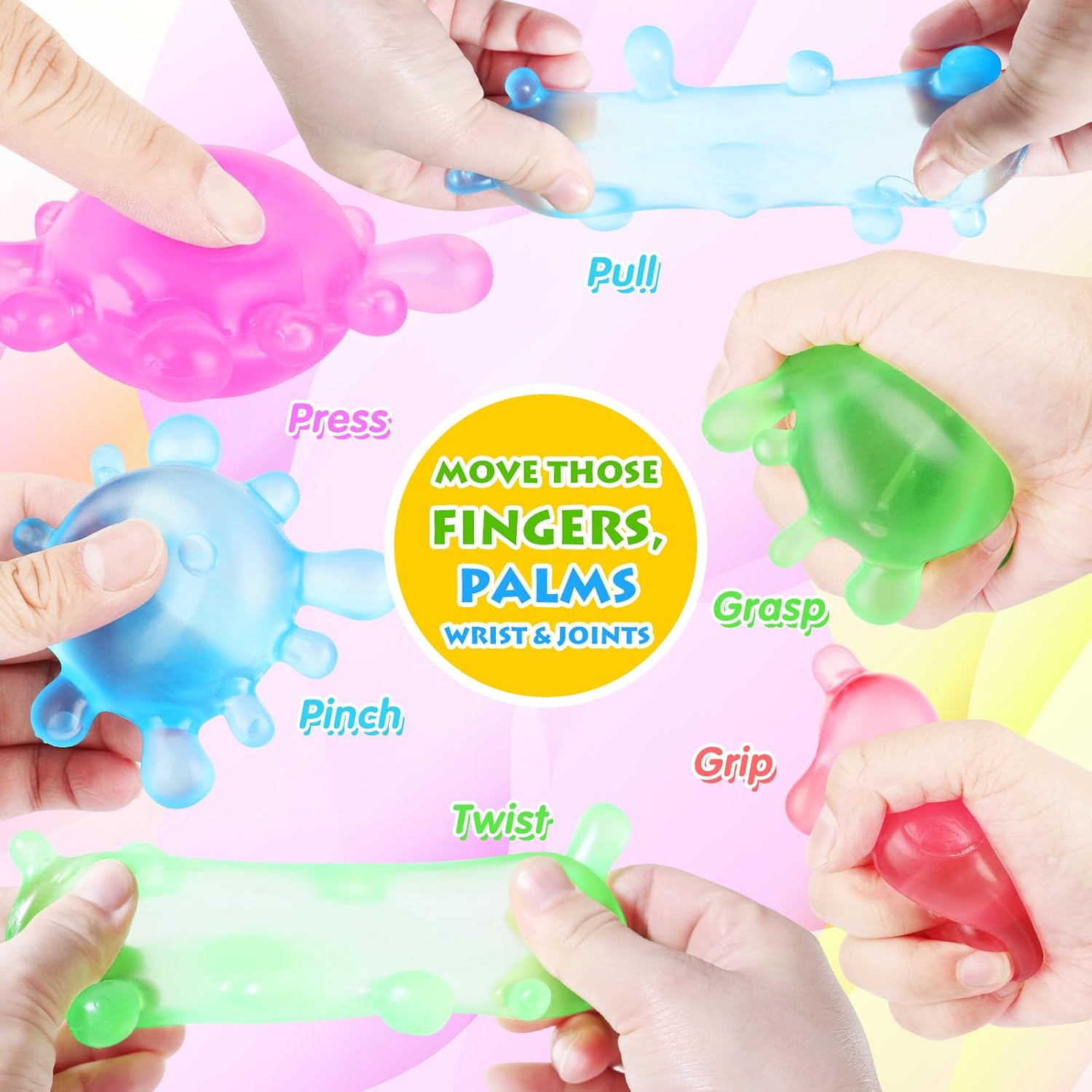 1 Pack Fidget Toys Stress Balls for Kids. Splat-Tastic Squishy Toy. Stress Splat Toy. Squishies Anxiety Stress Relief. Ice Squishy Stress Sensory Cube Malt Sugar Balls with Autism (Green) : Toys & Games - Image 4