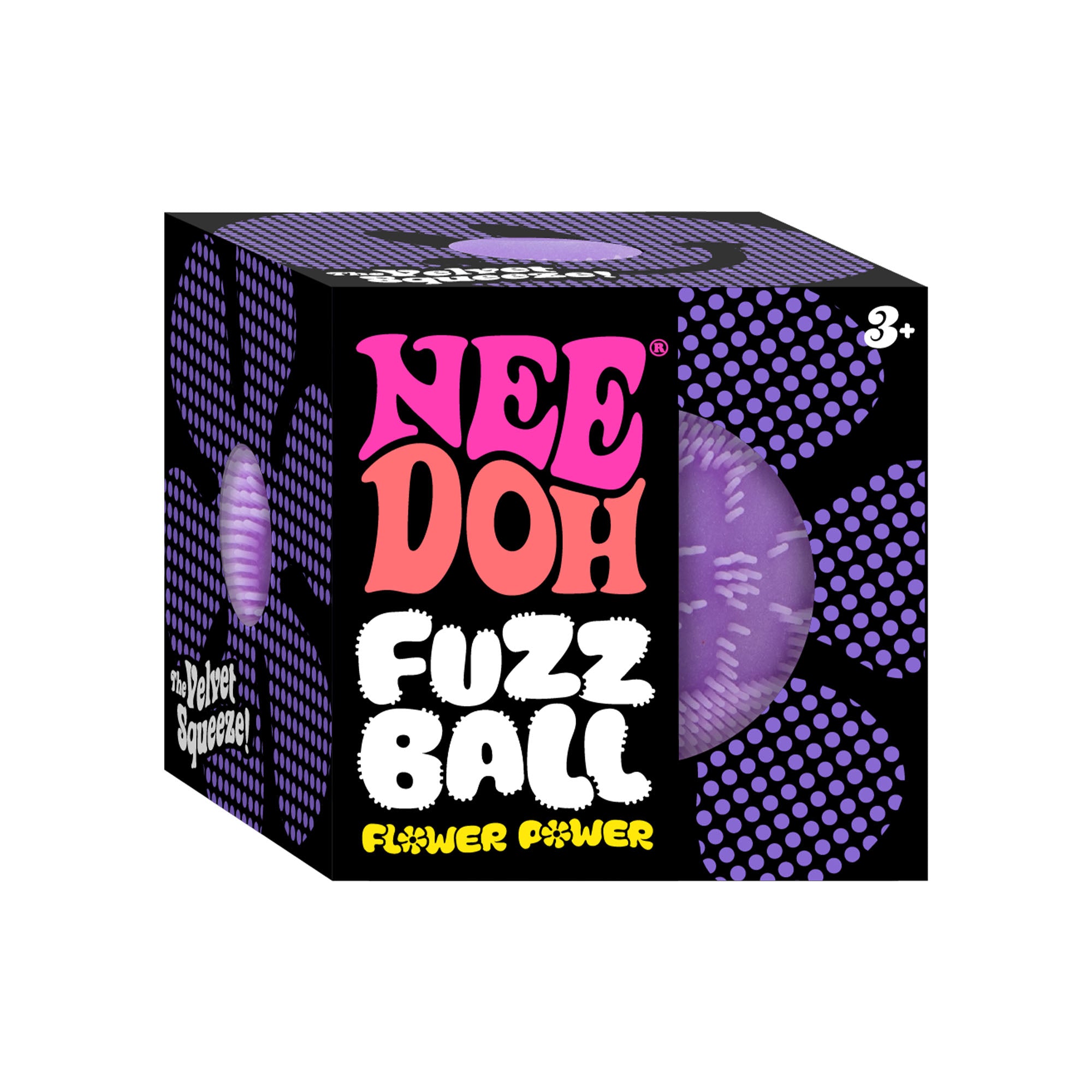 Schylling NeeDoh Fuzz Ball Flower Power - Sensory Toy with a Velvet Texture and Soft Cloud Squish - Image 5