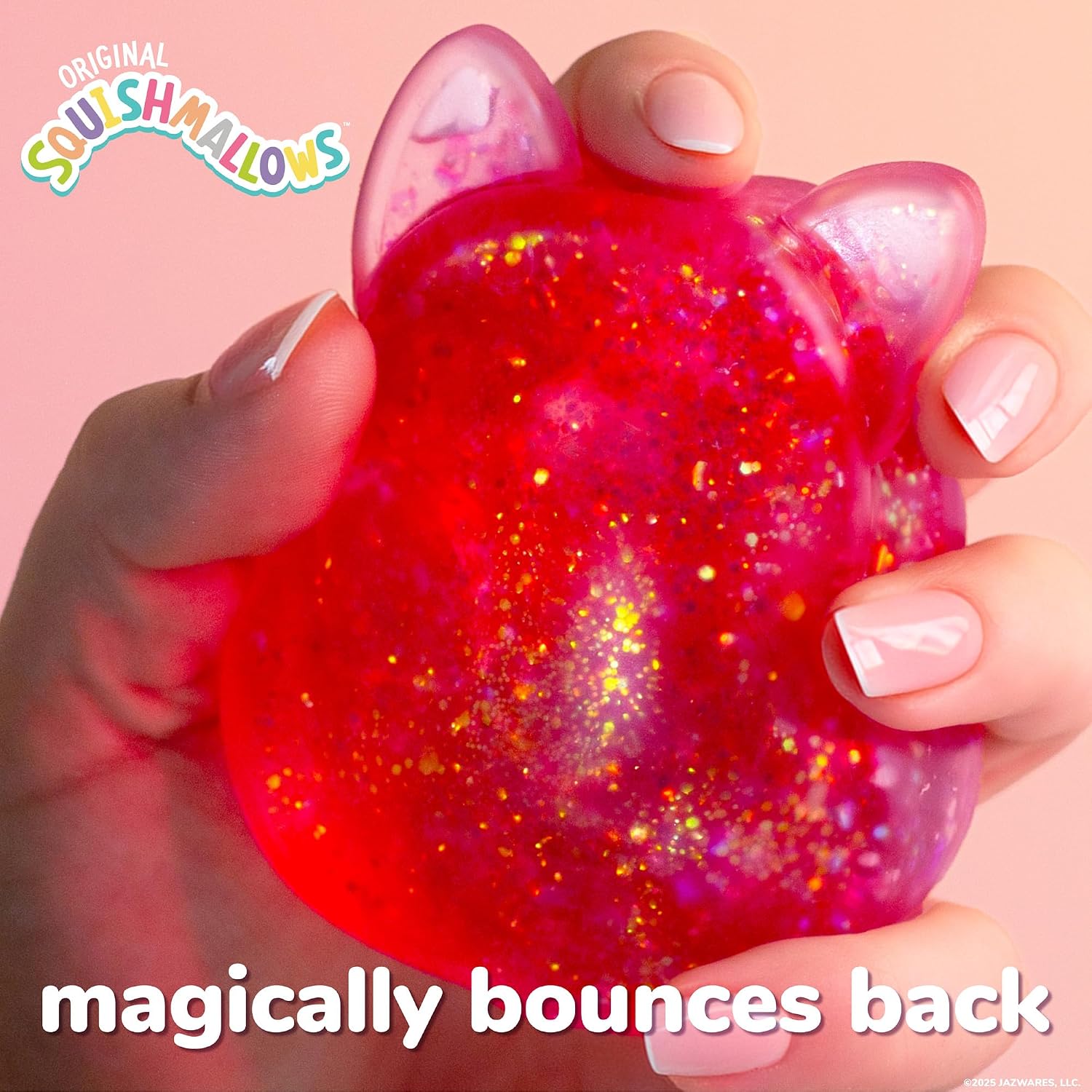 Original Squishmallows? SLIMYGLOOP Pink Gelli Gels?. Slow Rising Sensory Squeeze Toy with Glitter. Gel Filled Fidget Toys : Toys & Games - Image 3