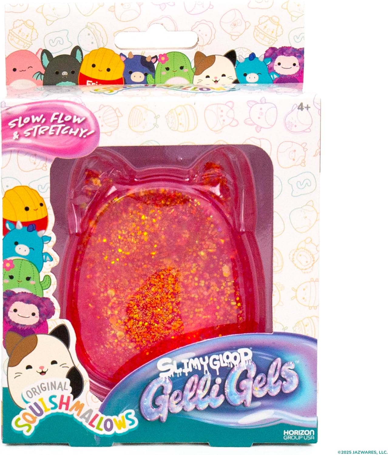Original Squishmallows? SLIMYGLOOP Pink Gelli Gels?. Slow Rising Sensory Squeeze Toy with Glitter. Gel Filled Fidget Toys : Toys & Games - Image 7