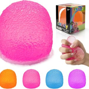 Stress Balls-Gumdrop Squishy Stress for Kids and Adults. Super Solid Squeeze Ball. Sensory for Stress Relief. Birthday. Easter Basket Stuffers and Party Favors(Pink) : Toys & Games