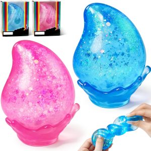 MSYTIFOG 2 Pcs Stress Balls. Water Drop Squishies Squeeze Toys. Stress Relief Fidget Sensory Toy for Kids with Autism. Nice Stress Cube-Drop Gifts for Anxiety Relief Office Easter Birthday (Blue&Pink) : Toys & Games