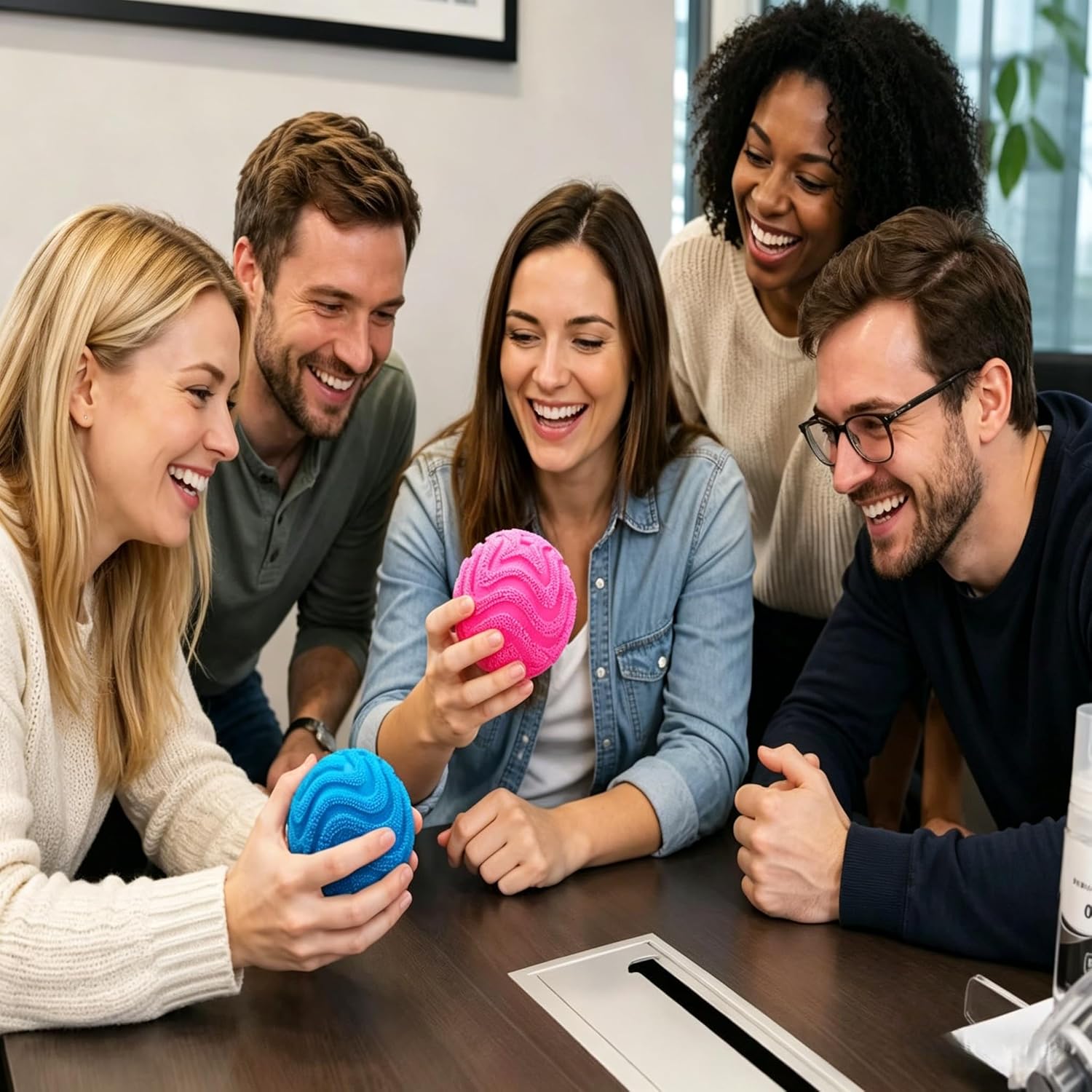 Fuzz Ball Squishy Stress Ball.Soft Fidget Squishy Fuzz Squeeze Ball for Adults.Anxiety Stress Relief Toys.Party Favors Gift for Adults (Pink Ball) : Toys & Games - Image 6