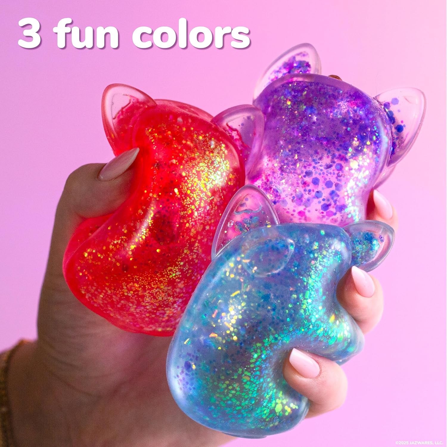 Original Squishmallows? SLIMYGLOOP Pink Gelli Gels?. Slow Rising Sensory Squeeze Toy with Glitter. Gel Filled Fidget Toys : Toys & Games - Image 6