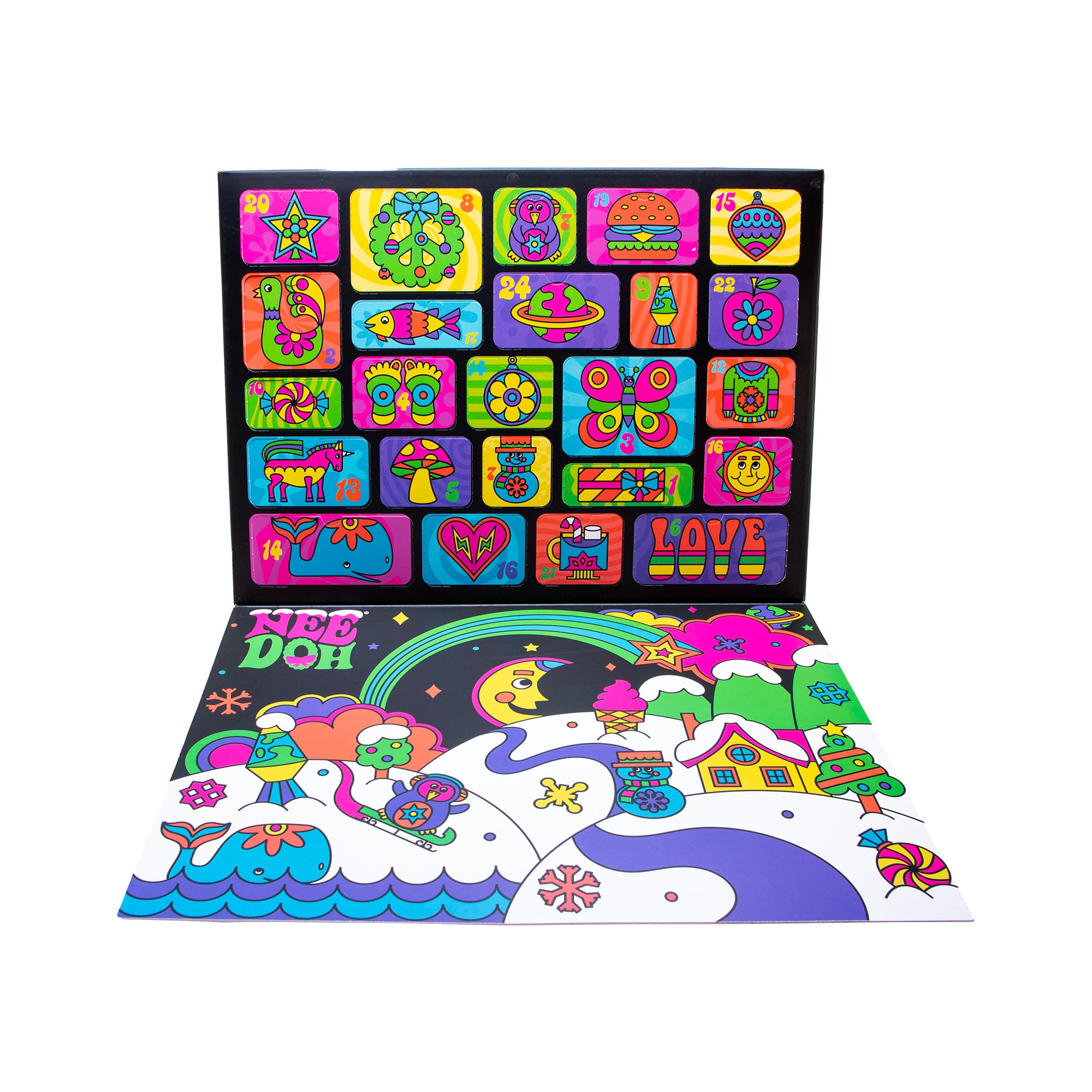 Schylling NeeDoh Advent Calendar - Sensory Toy with a Satisfying Fillings. Shapes. and Textures - Image 2